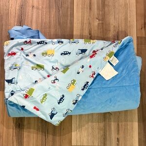 Circo cars velour, sleeping bag blue with attached tie